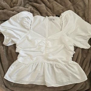 NWT Express White Peplum Blouse